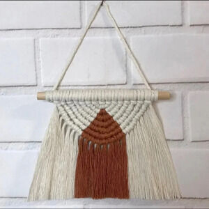 𝅺MACRAME Boho Half Moon‎ Mini Wall Hanging. Handmade